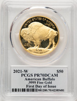 2021-W G$50 Gold Buffalo FDI Reagan Legacy Series DCAM FDI Reagan Legacy Series Michael Reagan Picture PCGS PR70