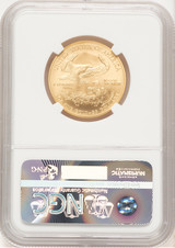 2007-W Burnished Gold Eagle 1/2 oz ER Blue NGC MS70