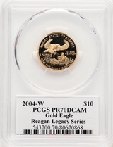 2004-W Proof Gold Eagle 1/4 oz Reagan Legacy Series Michael Reagan PCGS PR70