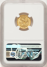 1846-O $2.50 Brown Label Liberty Quarter Eagle NGC AU58