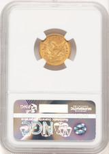 1861 $2.50 Old Rev. Brown Label Liberty Quarter Eagle NGC MS61