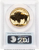 2013-W Reverse Proof Gold Buffalo 1 oz FS Black Diamond Bison Label PCGS PR70