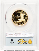 2025-W 1/2 oz Proof Gold Sacagawea 25th Anniversary FDI Flag PCGS PR70