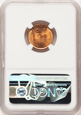 1954 1C RD Lincoln Cent NGC MS67 (779460010)