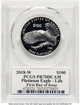 2018-W Proof Platinum Eagle 1 oz FDI PCGS PR70 Ed Moy