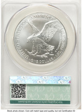 2025 Silver Eagle (Privy Mark) First Day of Delivery Flag Label CACG MS70