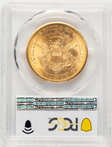 1857-S $20 Liberty Double Eagle PCGS MS65