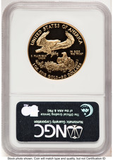 1987-W Proof Gold Eagle 1 oz Brown Label NGC PF70