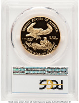 1988-W Proof Gold Eagle 1 oz Blue Gradient PCGS PR70
