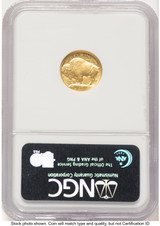 2008-W Burnished Gold Buffalo 1/10 oz ER Blue NGC MS70