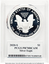 2020-S Proof Silver Eagle 1 oz Premier Label PCGS PR70