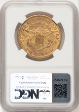 1854 $20 Large Date Proof Liberty Double Eagle NGC AU53