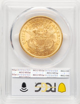 1875 $20 Liberty Double Eagle PCGS MS63