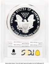 1992-S Proof Silver Eagle 1 oz Blue Gradient PCGS PR70 (776046010)