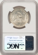 1853 50C Arrow and Rays Seated Half Dollar NGC MS65