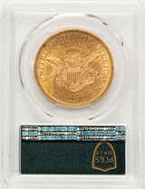 1861 $20 Green Label Liberty Double Eagle PCGS AU55