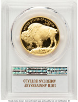 2016-W Proof Gold Buffalo 1 oz FDI Bison Label Denver PCGS PR70
