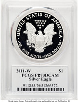 2011-W Proof Silver Eagle 1 oz TD Rogers PCGS PR70