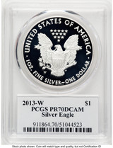 2013-W Proof Silver Eagle 1 oz TD Rogers PCGS PR70