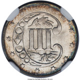 1860 3CS Three Cent Silver NGC MS67