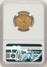 1891-CC $5 Liberty Half Eagle NGC AU58
