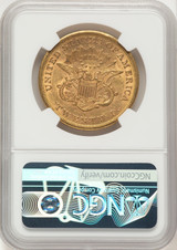 1863-S $20 Liberty Double Eagle NGC AU55