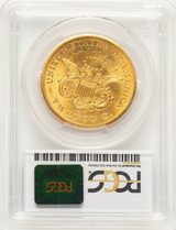 1854-S $20 Liberty Double Eagle PCGS MS62