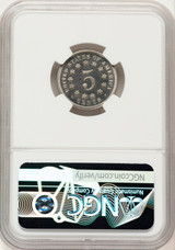 1869 5C Proof Shield Nickel NGC PR66