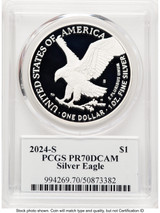 2024-S Proof Silver Eagle 1 oz TD Rogers PCGS PR70