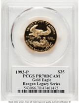 1993-P Proof Gold Eagle 1/2 oz Reagan Legacy Series Michael Reagan PCGS PR70