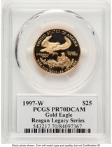 1997-W Proof Gold Eagle 1/2 oz Reagan Legacy Series Michael Reagan PCGS PR70