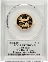 2020-W Proof Gold Eagle 1/4 oz FDI Reagan Legacy Series Michael Reagan PCGS PR70