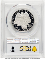 2008-W Proof Platinum Eagle 1 oz Blue Gradient PCGS PR70