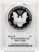 2012-W Proof Silver Eagle 1 oz TD Rogers PCGS PR70