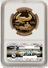1986-W Proof Gold Eagle 1 oz Brown Label NGC PF70