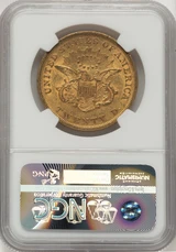 1852 $20 Liberty Double Eagle NGC AU55