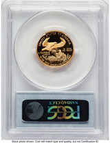 2002-W Proof Gold Eagle 1/4 oz Blue Label PCGS PR70