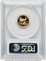 2000-W Proof Gold Eagle 1/10 oz Blue Gradient PCGS PR70