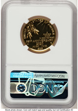 2020-W 1/2 oz Proof Gold End of World War II 75th Anniversary FDI Reagan Bust Art Modern Issues NGC MS70