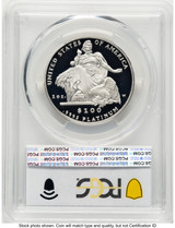 2004-W Proof Platinum Eagle 1 oz Blue Gradient PCGS PR70