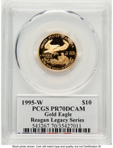 1995-W Proof Gold Eagle 1/4 oz Reagan Legacy Series Michael Reagan PCGS PR70
