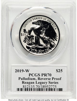 2019-W Palladium Eagle 1 oz REV Reagan Legacy Series Michael Reagan PCGS PR70