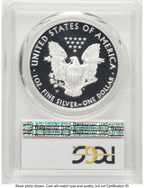 2016-W Proof Silver Eagle 1 oz Blue Gradient PCGS PR70