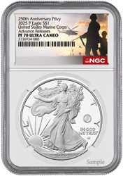 The 2025 250th Anniversary Marine Corps Privy Silver Eagle – A