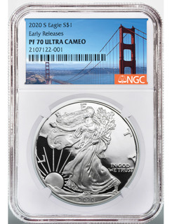 2020-S American Silver Eagle Early Releases NGC PF70 Ultra Cameo