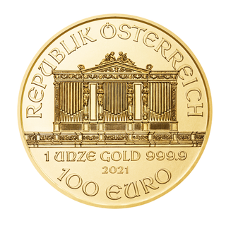 2021 1 oz Austrian Gold Philharmonic Coin