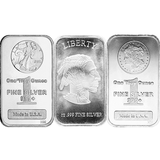 1 oz Silver Bar .999 (Random)