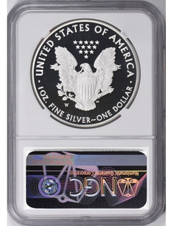 2018-W Silver Eagle NGC PF70 Ultra Cameo Mercanti Reagan Bust Art Label