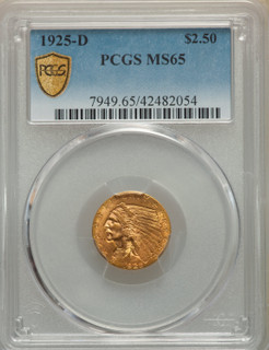 1925-D $2.50 Indian Quarter Eagle PCGS MS65