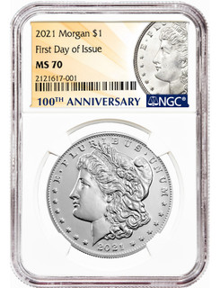 2021  Morgan Dollar First Day of Issue NGC MS70